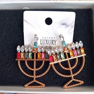 Menorah earrings